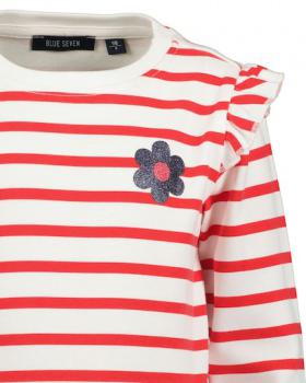 Sweater Blume rot gestreift 110